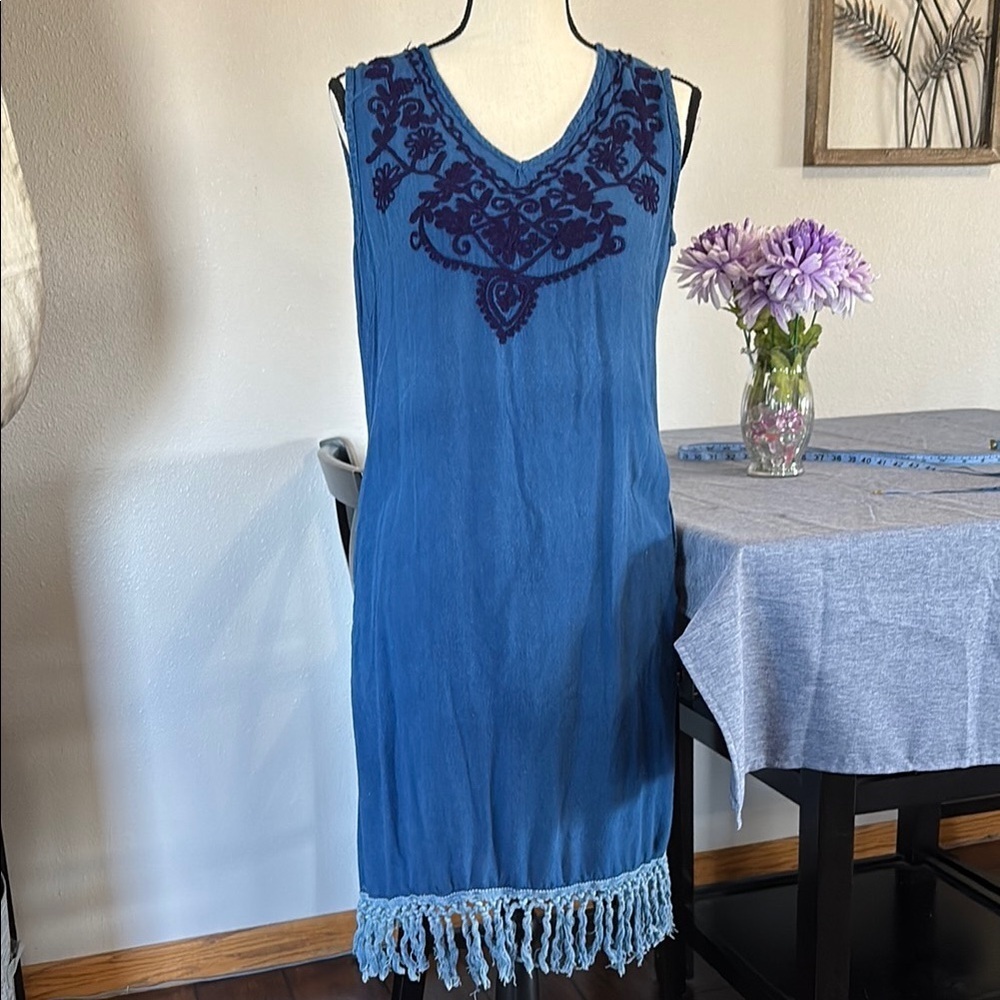 Jessica Taylor Women’s Size M Fringe Tank Dress
